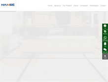 Tablet Screenshot of hanseceramic.com